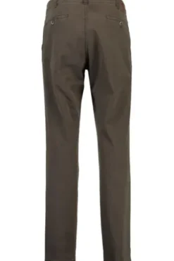 CLUB OF COMFORT High Stretch Baumwoll-Hose oliv Garvey Flat-Front
