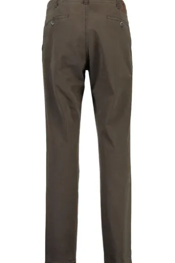 CLUB OF COMFORT High Stretch Baumwoll-Hose oliv Garvey Flat-Front