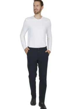 CLUB OF COMFORT High Stretch Baumwoll-Hose marine mit Diamantschliff