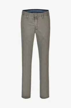 CLUB OF COMFORT High Stretch Baumwoll-Hose grau Garvey Flat-Front