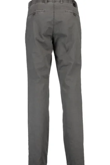 CLUB OF COMFORT High Stretch Baumwoll-Hose grau Garvey Flat-Front