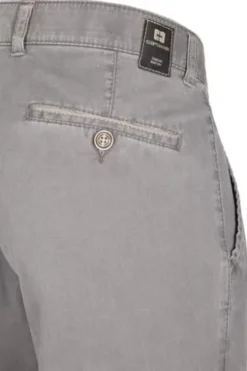 CLUB OF COMFORT High Stretch Baumwoll-Hose grau Garvey Flat-Front