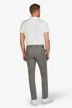 CLUB OF COMFORT High Stretch Baumwoll-Hose grau Garvey Flat-Front