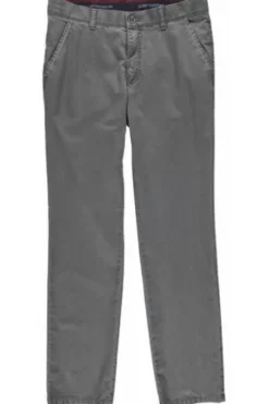CLUB OF COMFORT High Stretch Baumwoll-Hose grau Garvey Flat-Front