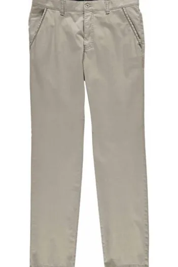 CLUB OF COMFORT High Stretch Baumwoll-Hose beige Garvey Flat-Front