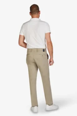 CLUB OF COMFORT High Stretch Baumwoll-Hose beige Garvey Flat-Front