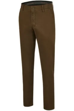 CLUB OF COMFORT High Stretch Baumwoll-Hose braun mit Diamantschliff