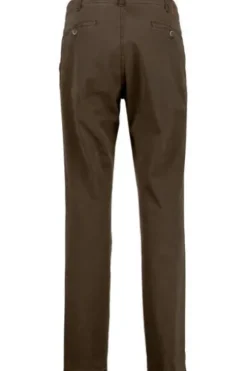 CLUB OF COMFORT High Stretch Baumwoll-Hose braun mit Diamantschliff