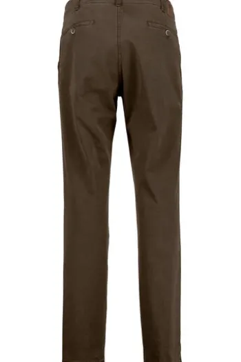 CLUB OF COMFORT High Stretch Baumwoll-Hose braun mit Diamantschliff