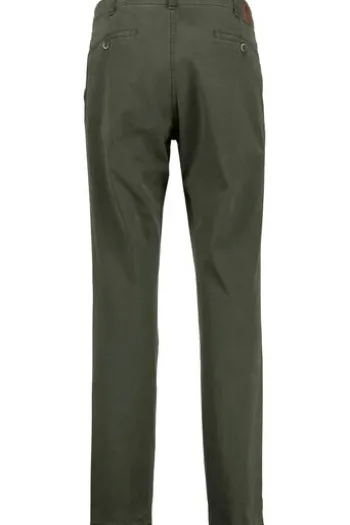 CLUB OF COMFORT High Stretch Baumwoll-Hose oliv Garvey Flat-Front