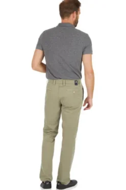 CLUB OF COMFORT High Stretch Baumwoll-Hose khaki Garvey Flat-Front