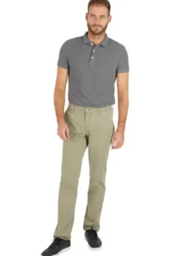 CLUB OF COMFORT High Stretch Baumwoll-Hose khaki Garvey Flat-Front