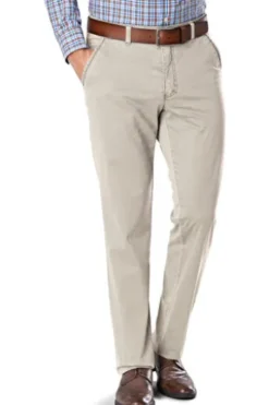 CLUB OF COMFORT High Stretch Baumwoll-Hose sand Garvey Flat-Front
