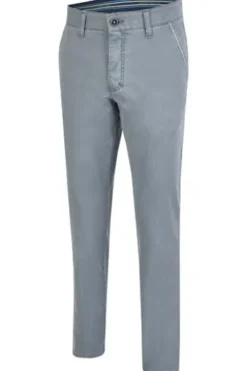 CLUB OF COMFORT High Stretch Baumwoll-Hose blau Garvey Flat-Front
