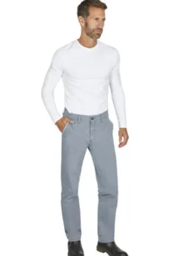 CLUB OF COMFORT High Stretch Baumwoll-Hose blau Garvey Flat-Front