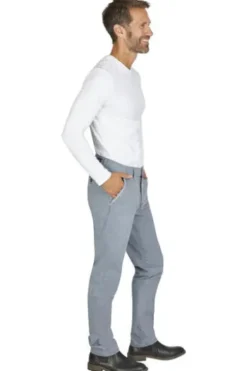 CLUB OF COMFORT High Stretch Baumwoll-Hose blau Garvey Flat-Front