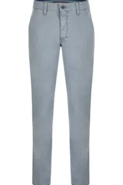CLUB OF COMFORT High Stretch Baumwoll-Hose blau Garvey Flat-Front