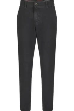 CLUB OF COMFORT High Stretch Denim-Jeans black Garvey Flat-Front