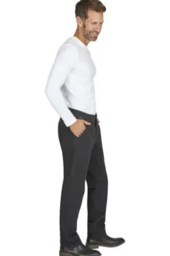 CLUB OF COMFORT High Stretch Denim-Jeans black Garvey Flat-Front