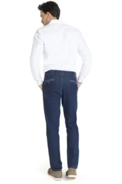 CLUB OF COMFORT High Stretch Denim-Jeans blue Garvey Flat-Front