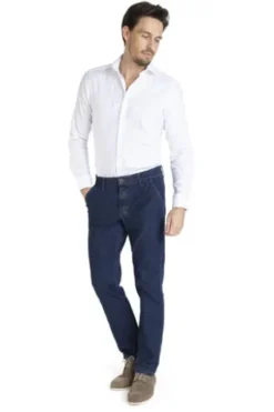 CLUB OF COMFORT High Stretch Denim-Jeans blue Garvey Flat-Front