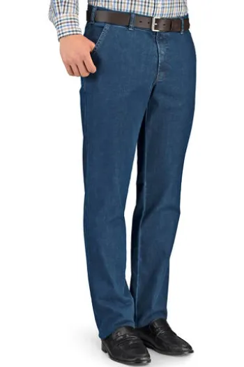 CLUB OF COMFORT High Stretch Denim-Jeans blue Garvey Flat-Front