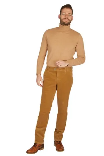 CLUB OF COMFORT Stretch-Feincord Hose beige Garvey