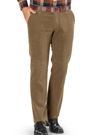 CLUB OF COMFORT Stretch-Feincord Hose beige Garvey