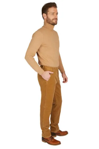 CLUB OF COMFORT Stretch-Feincord Hose beige Garvey