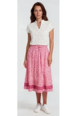 Damenrock BERWIN Rock pink gemustert