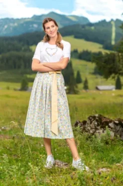 Damenrock HAMMERSCHMID Rock Siegen weiß geblümt im floralen Dessin