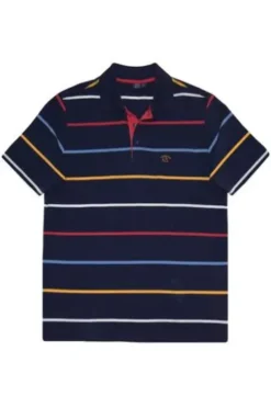 DAVID WILYMS Polo-Shirt marine/gelb