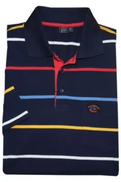DAVID WILYMS Polo-Shirt marine/gelb