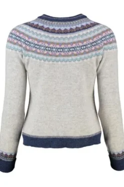 ERIBE Pullover grau im Fair-Isle-Strickmuster