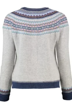 ERIBE Strickjacke grau im Fair-Isle Strickmuster