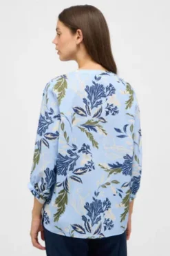 ETERNA Bluse hellblau gemustert 3/4-Arm
