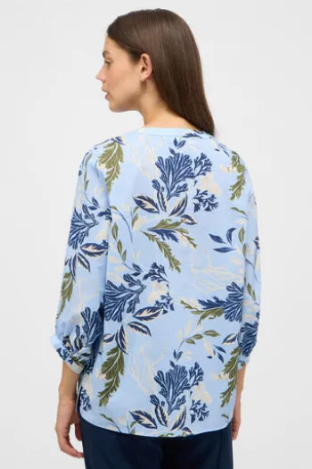 ETERNA Bluse hellblau gemustert 3/4-Arm