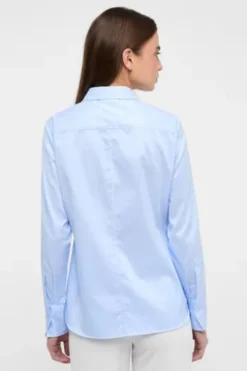 ETERNA Bluse hellblau Langarm in blickdichter Qualität