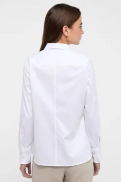 ETERNA Bluse weiß Langarm in blickdichter Qualität