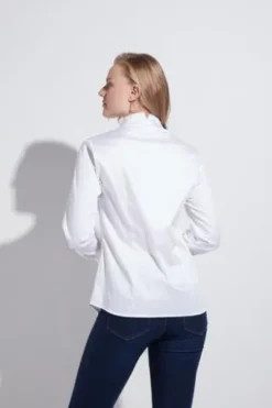 ETERNA Bluse weiß Langarm in trageangenehmer Stretch-Qualität