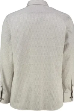 ETERNA Hemd beige gemustert Comfort Fit Langarm