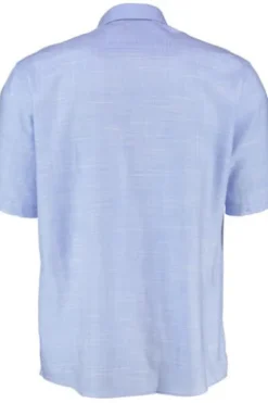 ETERNA Hemd blau Comfort Fit Kurzarm