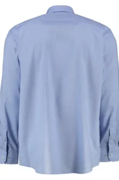 ETERNA Hemd blau gemustert Comfort Fit Langarm