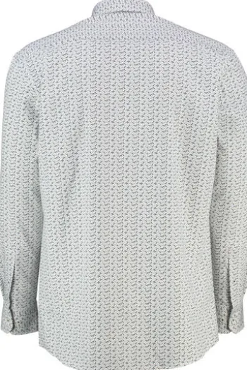 ETERNA Hemd blau gemustert Modern Fit Langarm