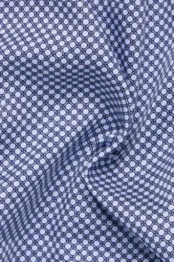 ETERNA Hemd blau gepunktet Comfort Fit Langarm