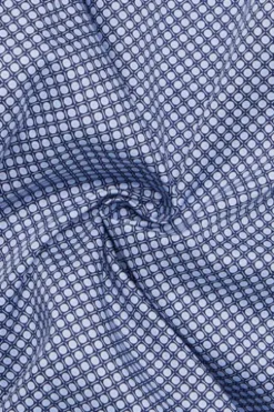ETERNA Hemd blau gepunktet Comfort Fit Kurzarm