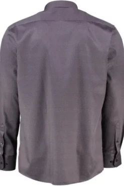 ETERNA Hemd bordeaux/blau gepunktet Comfort Fit Langarm