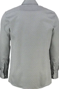 ETERNA Hemd gelb gemustert Modern Fit Langarm