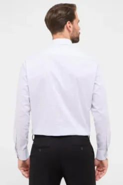 ETERNA Hemd grau kariert Comfort Fit Langarm