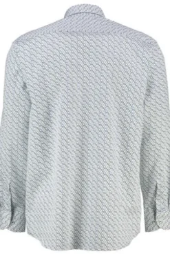 ETERNA Hemd grün gemustert Comfort Fit Langarm